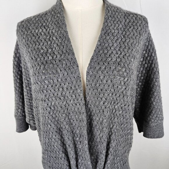 NWT! Neiman Marcus 100% Cashmere Cardigan Sweater Sz XL Button Short Sleeve $325 - Picture 2 of 11